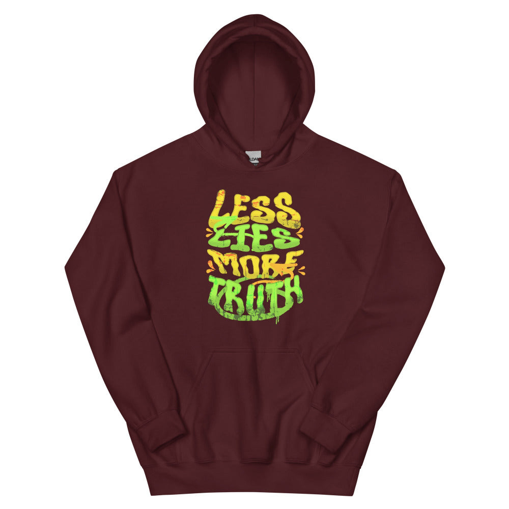 Less Lies More Truth Hoodie - Maroon Color - https://ascensionemporium.net